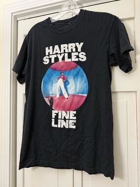 Harry Styles Fine Line T Shirt Black Double Sided Graphic Size Small